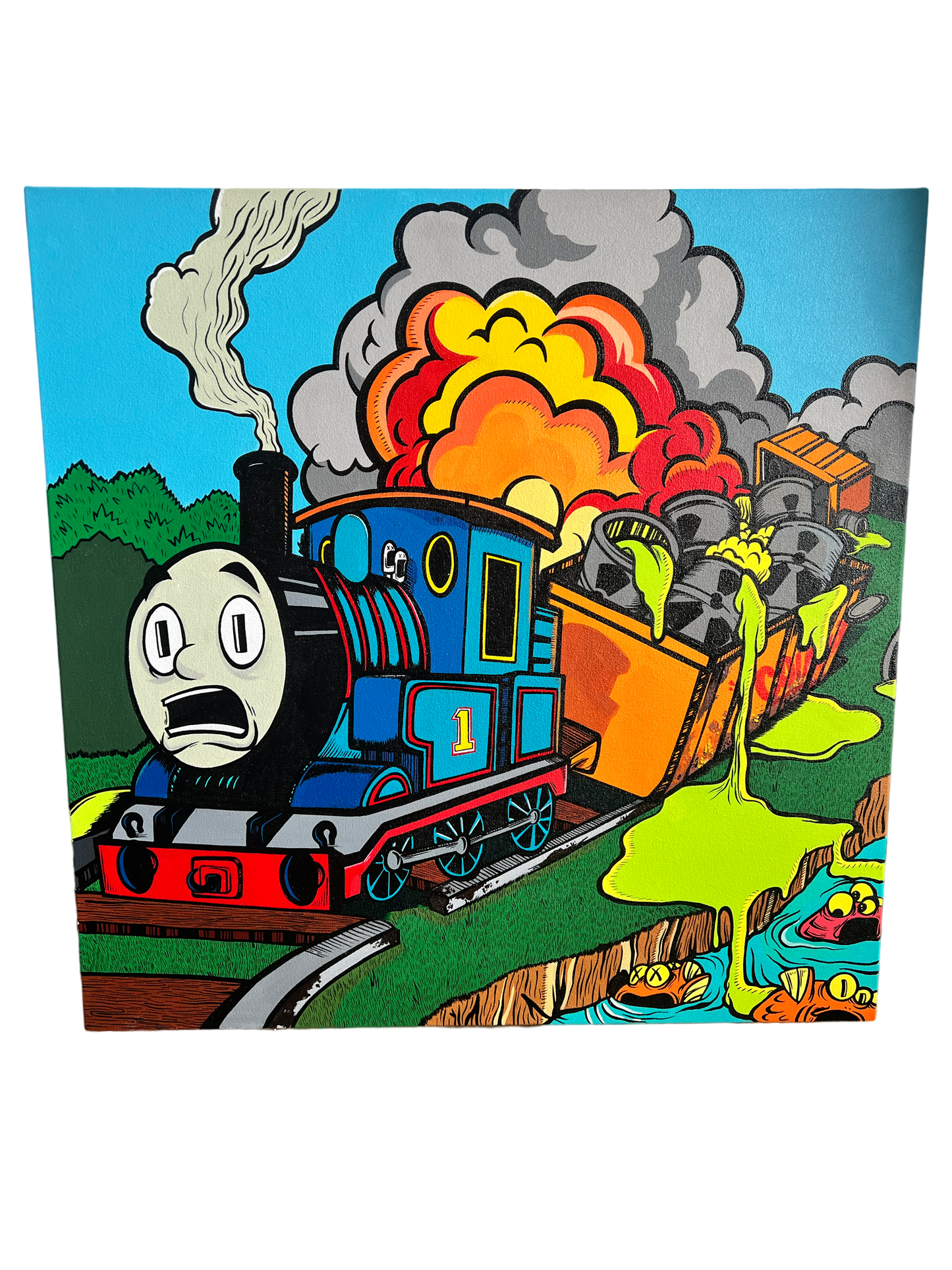 THOMAS THE WRECKED TRAIN PRINT BY COINSLOT